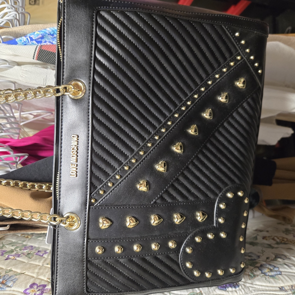 Love Moschino Black and Gold Women's Bag